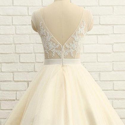 Knee-length Prom Dresses,short Lace Homecoming..