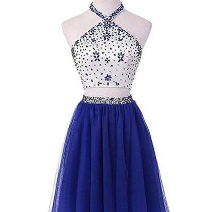 Charming Prom Dress, Two Piece Prom Dresses, Tulle..