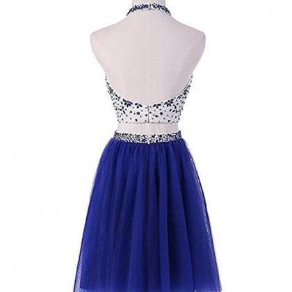 Charming Prom Dress, Two Piece Prom Dresses, Tulle..
