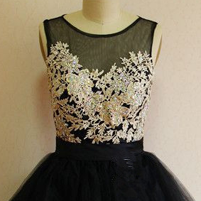 Sexy Prom Dress, Charming Appliques Homecoming..