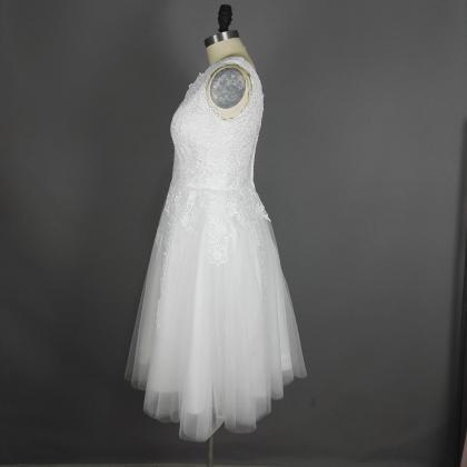 White Lace Homecoming Dresses, Cute Graduation..