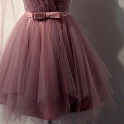 A-line Sweetheart Neck Homecoming Dresses, Simple..