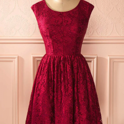 Red A Line Sweetheart Homecoming Dresses,ankle..