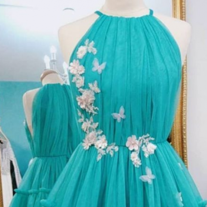 Green Tulle Prom Dress, Short Homecoming Dress