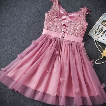 A-line Homecoming Dress, Lace-up Homecoming Dress,..