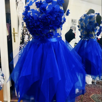 Short Royal Blue Homecoming Prom Dress