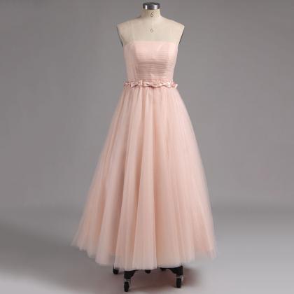 Strapless Homecoming Dress In Tea Length With..