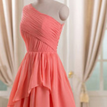 Short Bridesmaid Dress With Ruching Detail, One..