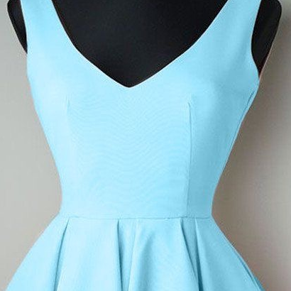 Two Layers Lovely Homecoming Dresses,blue..