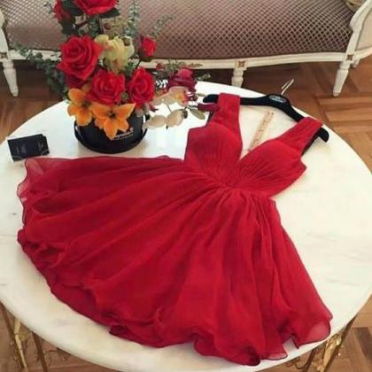 Red Tulle Homecoming Dress, Short Homecoming..