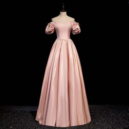 Pink Prom Dress, Class Evening Dress,..