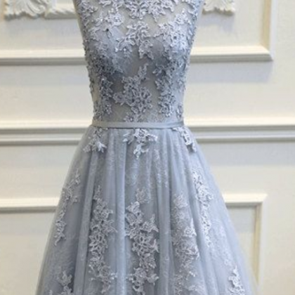 V-back Lace Formal Prom Dress, Beautiful Long Prom..