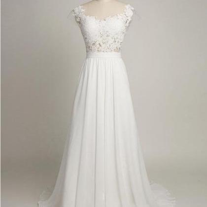 Elegant Backless Chiffon A Line Formal Prom Dress,..