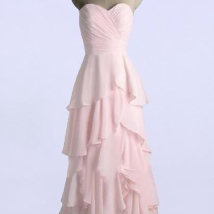 Sweetheart A-line Chiffon Formal Prom Dress,..