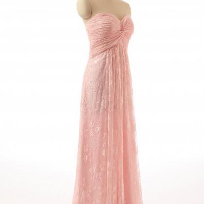 Lace A-line Sweetheart Strapless Chiffon Formal..