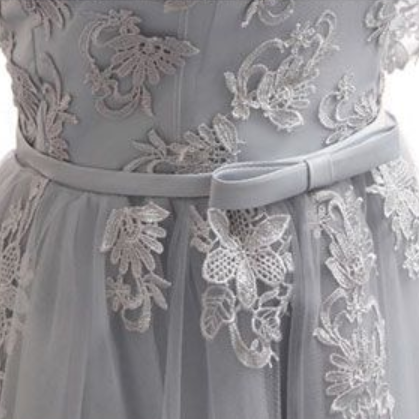 Elegant Lace Tulle Formal Prom Dress, Beautiful..