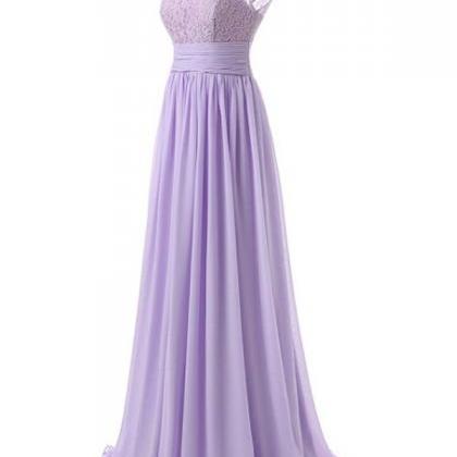 Elegant Lace And Chiffon Formal Prom Dress,..