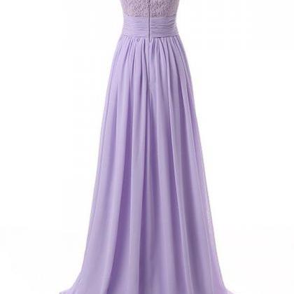 Elegant Lace And Chiffon Formal Prom Dress,..