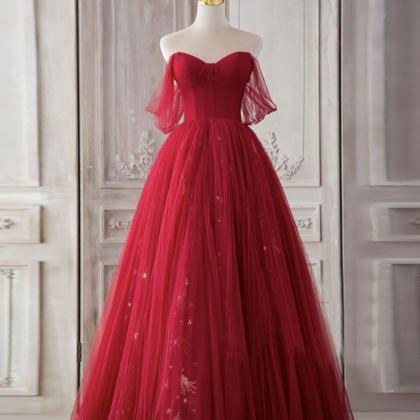 Elegant Lovely Tulle Formal Prom Dress, Beautiful..
