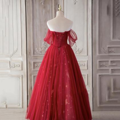 Elegant Lovely Tulle Formal Prom Dress, Beautiful..