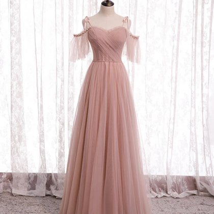 Elegant A-line Sweetheart Tulle Formal Prom Dress,..