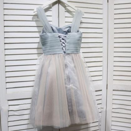 Party Dress Pleat Strapless Sleeveless Tulle..