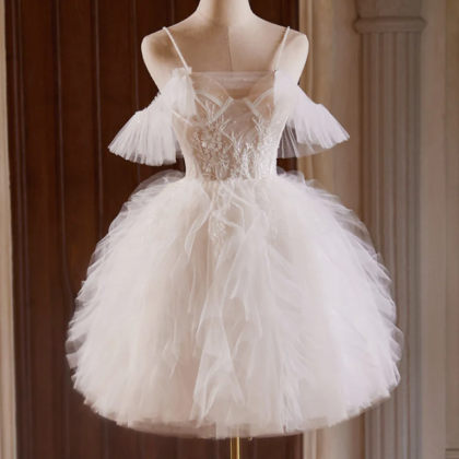 Pretty Ball Gown Strapless Satin Lace Short Homecoming Dress 17th Birthday Outfits C5809 main image 0