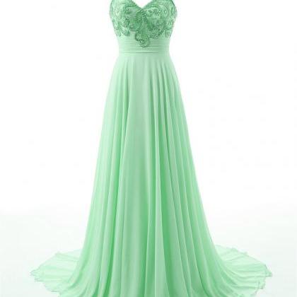 Floor Length Light Green Formal Dresses Showcases..