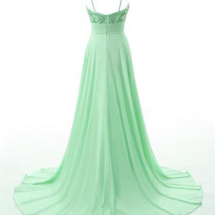 Floor Length Light Green Formal Dresses Showcases..