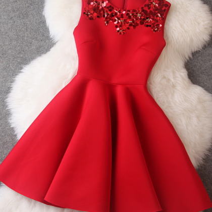 Party Dresses, Red Causal Dresses