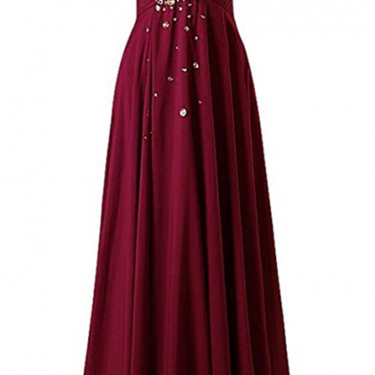 Prom Gowns,charming Evening Dress,wine Prom..