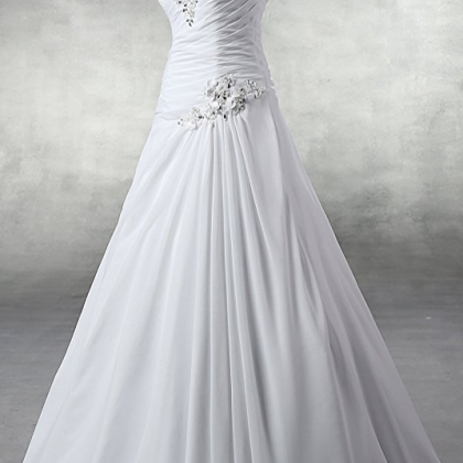 Strapless Chiffon Full Length Dresses Plum