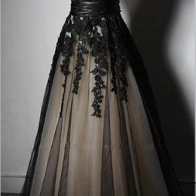 Charming Prom Dress,appliques Prom Dress,lace-up..