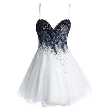 Short A-Line Tulle Homecoming Dress..