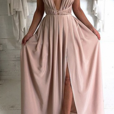 New Prom Gowns,Charming Evening Dress, Sexy Backless Prom Dress, Long Prom Dress, Simple Prom Dress, Cheap Prom Dress, Pink Prom Dress, Prom Dresses 