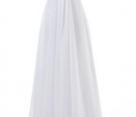 Halter Neck White Chiffon Prom Dresses Crystals Women Party Dresses on ...