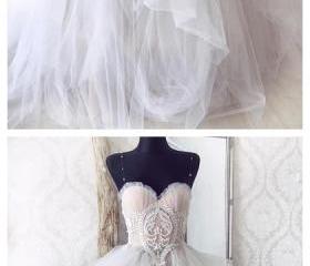 Sweetheart Neck Strapless Tulle Dress with Bow Dark Green
