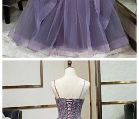Amazing Spaghetti-Straps High-Lo Tulle Evening Dress Online
