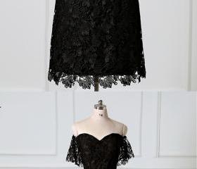 Off Shoulder Sweetheart Lace Long Formal Dress, Lace Evening Dress Prom Dress