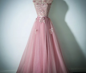 Tulle long prom dress main image 0