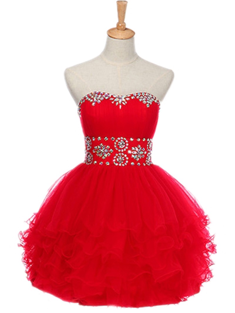 rhinestone homecoming dress short