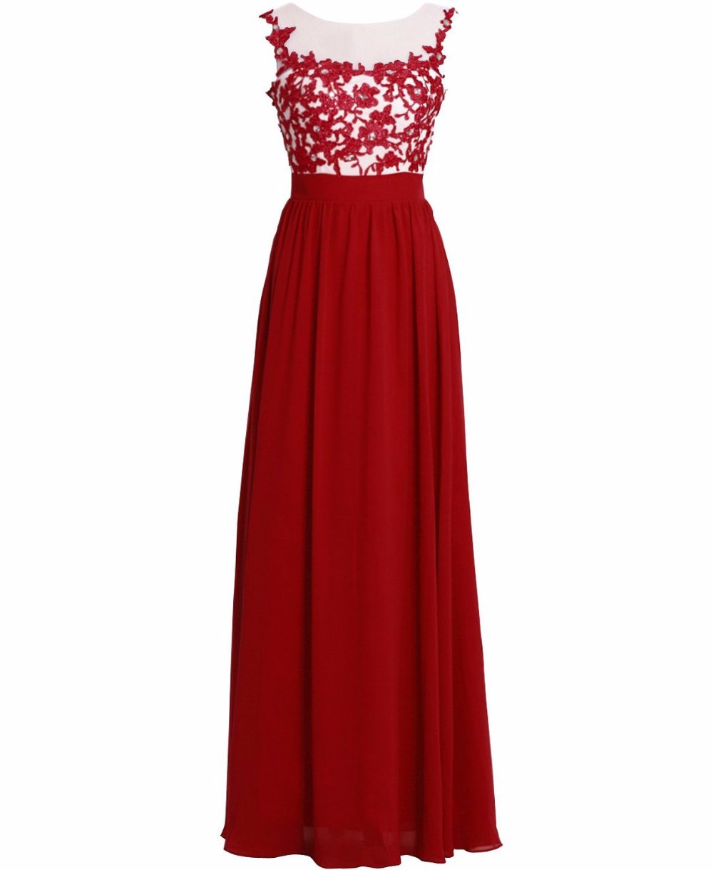 Elegant Long Prom Dresses Strapless Cap Sleeve Lace Chiffon Party Gowns Zipper Evening Dress