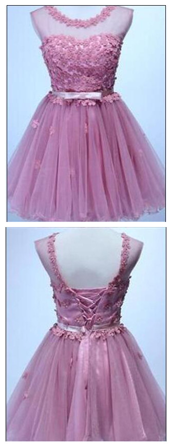 Charming Homecoming Dresses, Appliques Homecoming Dresses, Organza Homecoming Dresses, Homecoming Dresses, Juniors Homecoming Dresses