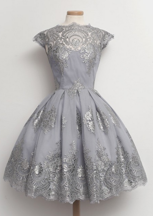 capped sleeve homecoming dress Sexy Cap Sleeve Light Blue Sparkly Homecoming Dress Tea Length Short P cathyprom