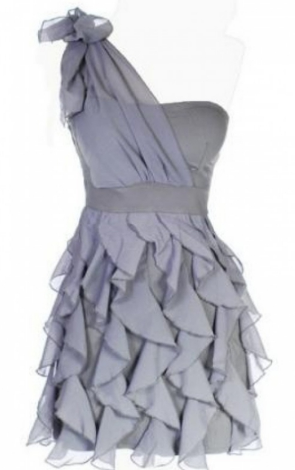 Short Sleeveless Zipper One-shoulder Shoulder Flower Short/mini Homecoming Dress Dresses