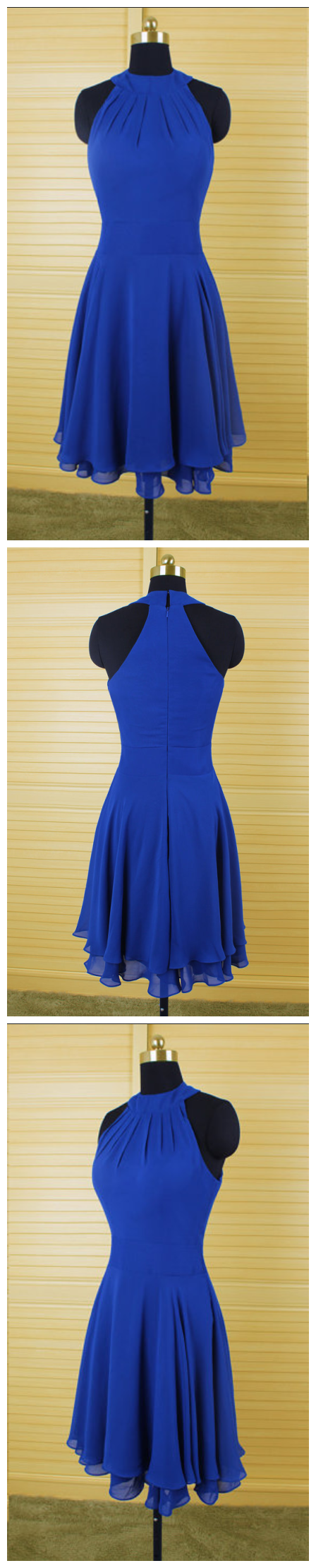 Chiffon Short Homecoming Dress,royal Blue Homecoming Dresses