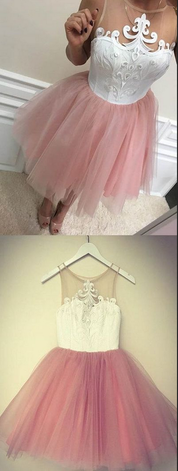 Blush Pink Homecoming Dresses, Short Homecoming Dresses,lace Homecoming Dress For Teens