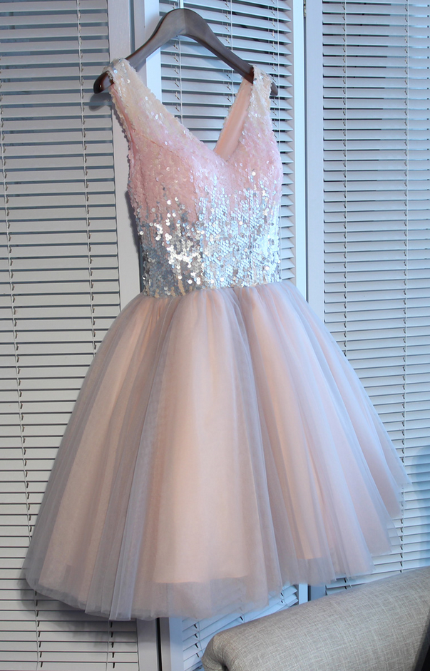 A-line Homecoming Dresses,pink Homecoming Dresses,beaded Homecoming Dresses,bandage Homecoming Dresses,short Prom Dresses,party Dresses