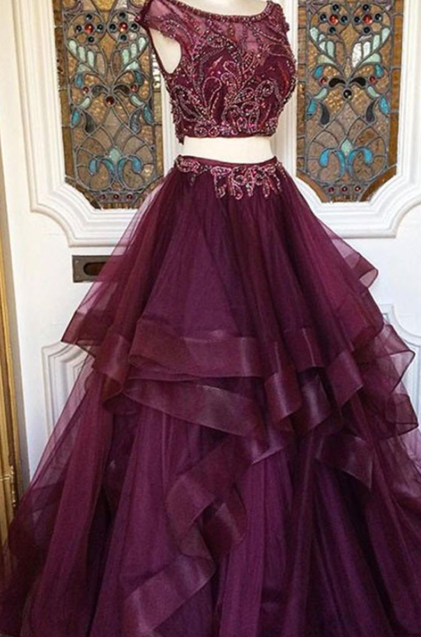 Two Pieces Prom Dress, Evening Gown, Graduation School Party Dress, Wi –  DressesTailor