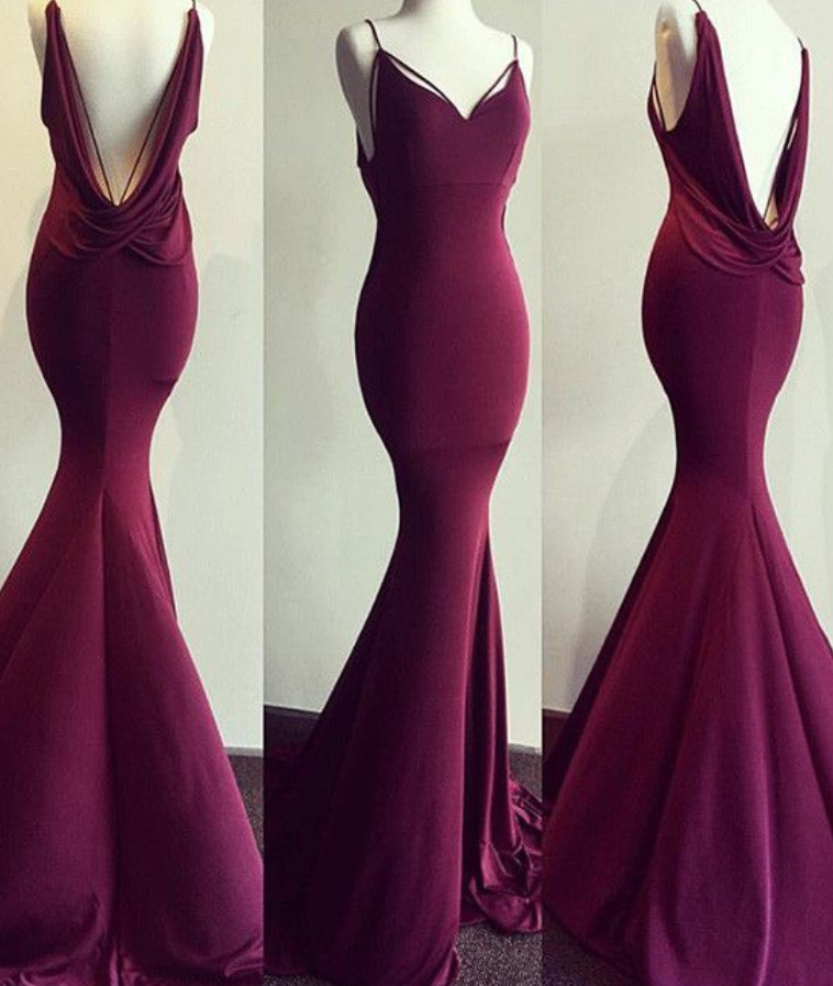 Prom Dresses,backless Prom Gown,mermaid Evening Dress,mermaid Prom Dress,evening Gowns,open Backs Formal Dress
